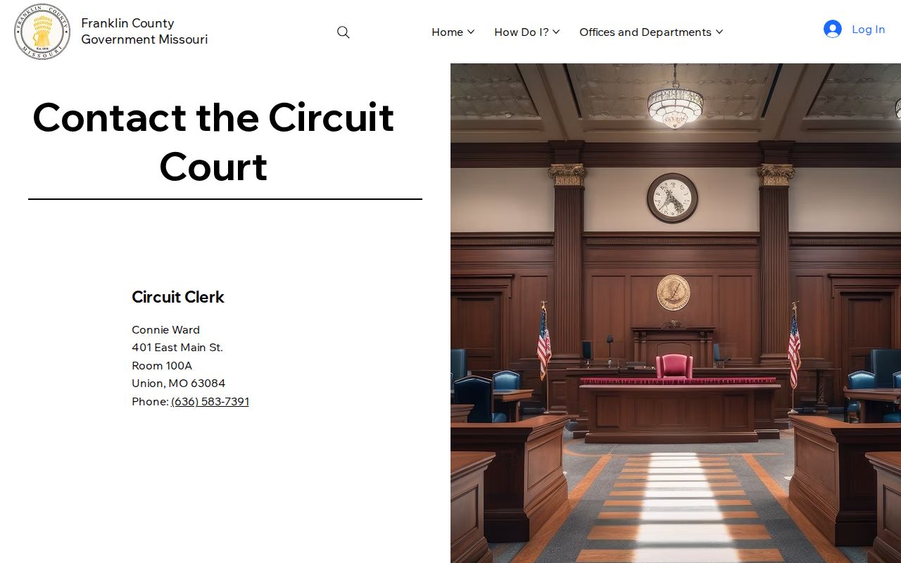 Franklin County Circuit Clerk record request information and fees