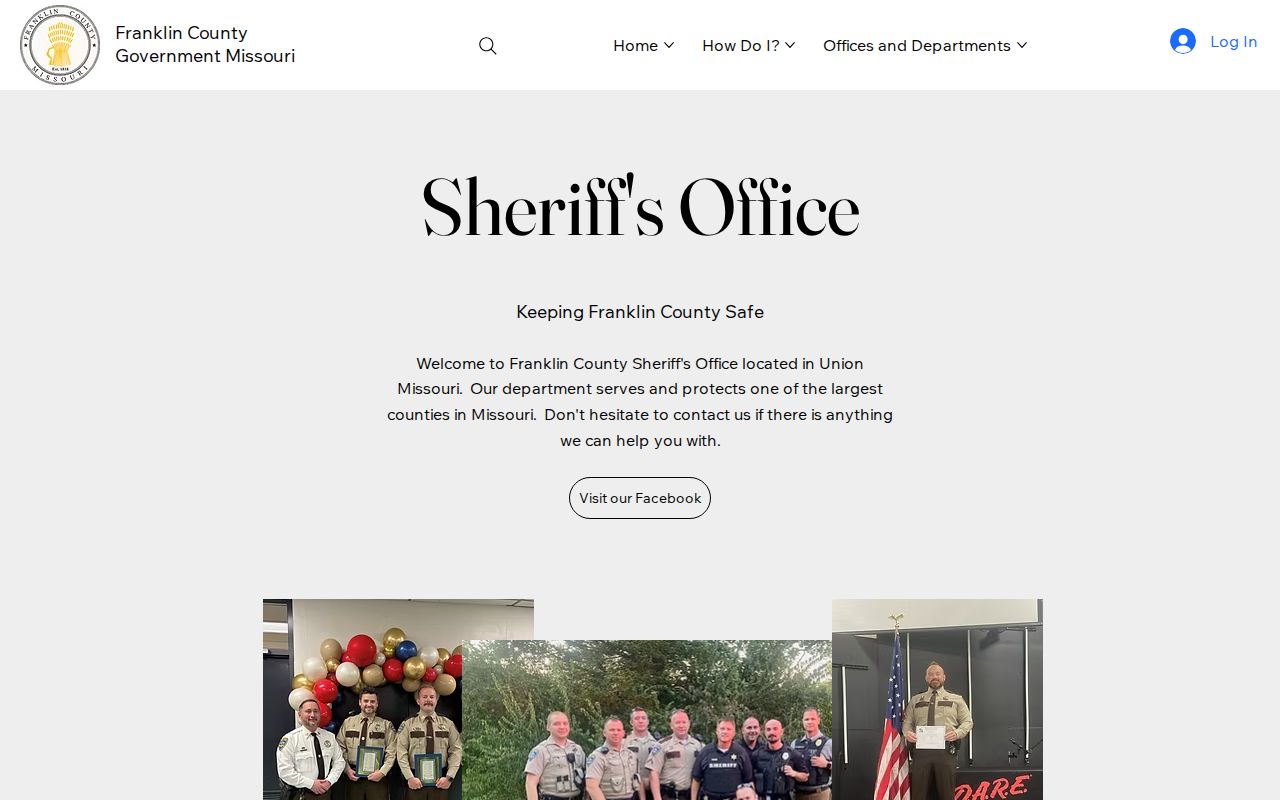 Franklin County Sheriff's Office official contact and records page